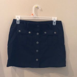 Black button up skirt